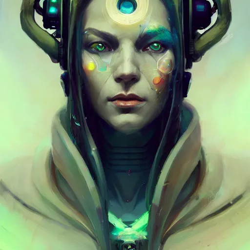 Image similar to a portrait of a beautiful cybernetic shaman, cyberpunk concept art by pete mohrbacher and wlop and artgerm and josan gonzales, digital art, highly detailed, intricate, sci-fi, sharp focus, Trending on Artstation HQ, deviantart, unreal engine 5, 4K UHD image