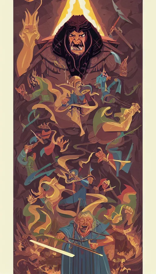 Prompt: powerful wizard, dungeons and dragons by simon kennedy, studio muti