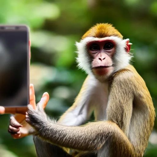 Image similar to photograph of a monkey using tinder, reallisctic, hd, 4 k