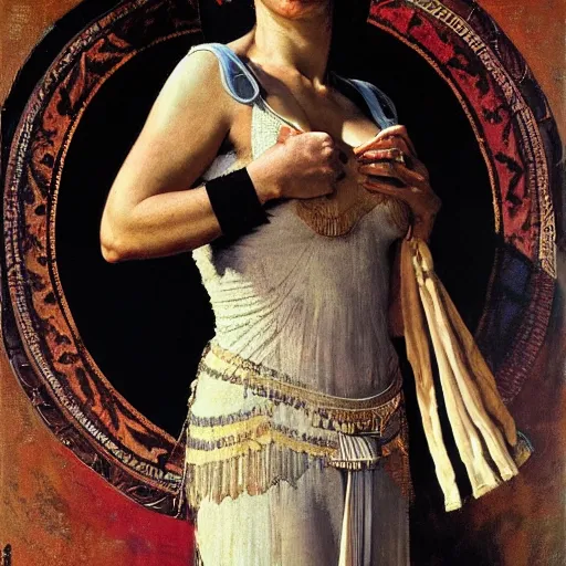 Image similar to cleopatra by norman rockwell
