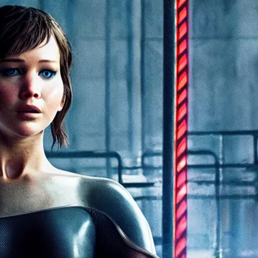 Image similar to jennifer lawrence starring in ghost in the shell