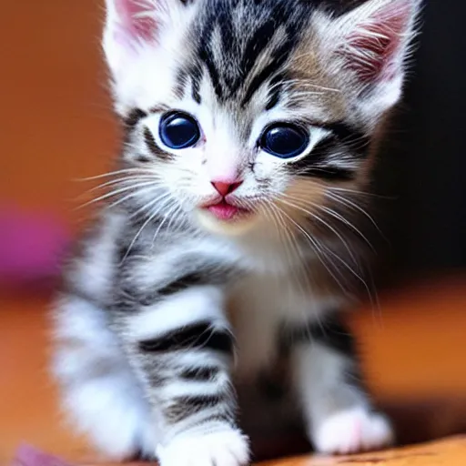 Prompt: cute crying kitten