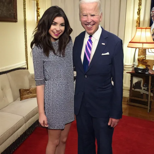 Image similar to carly shay from icarly (2010) meets joe biden