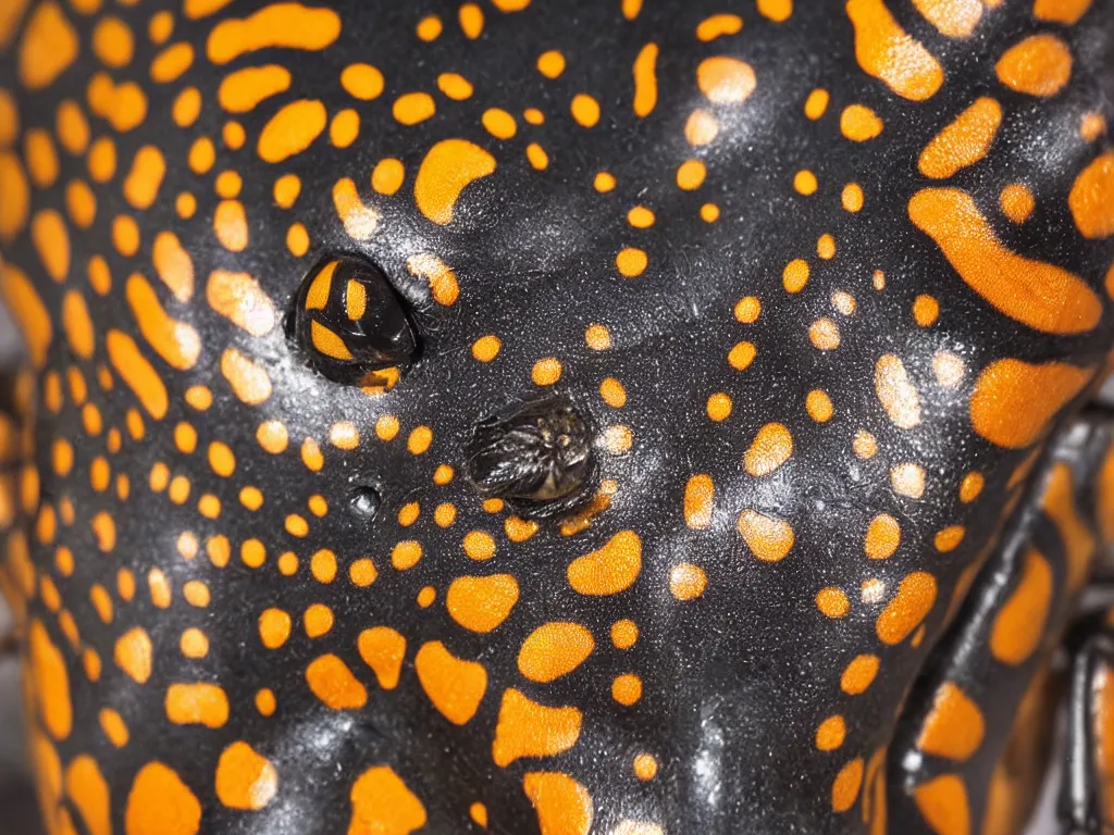 Image similar to close - up macro shot of a beautiful spotted beetle. insect eyes. complementary color scheme. subsurface scattering, translucency, backlit, diffused, smooth. studio photography high quality highly detailed award winning photograph by national geographic, by slim aarons. ( sculpture by antonio canova, renaissance painting )