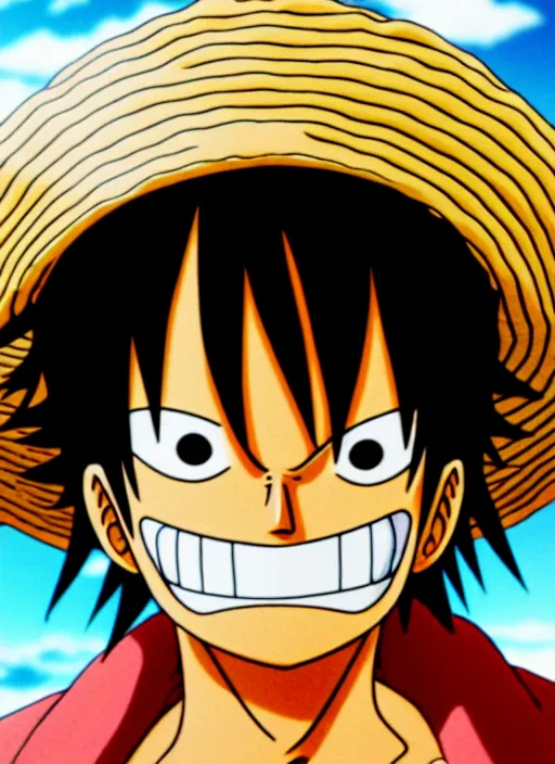 Image similar to photograph of a luffy face, depth of field, focus,