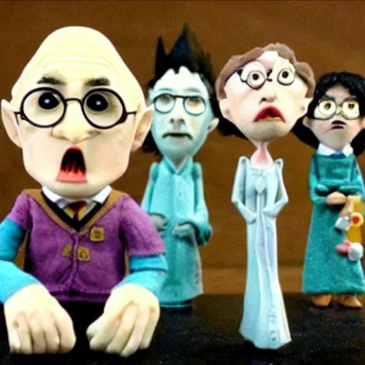 Image similar to Harry Potter, Tim Burton claymation style