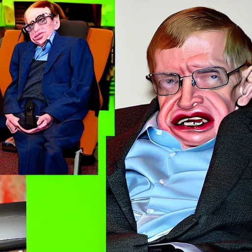 Prompt: stephen hawking cosplaying as the hulk, stephen hawking wearing a hulk costume, cosplay award winner