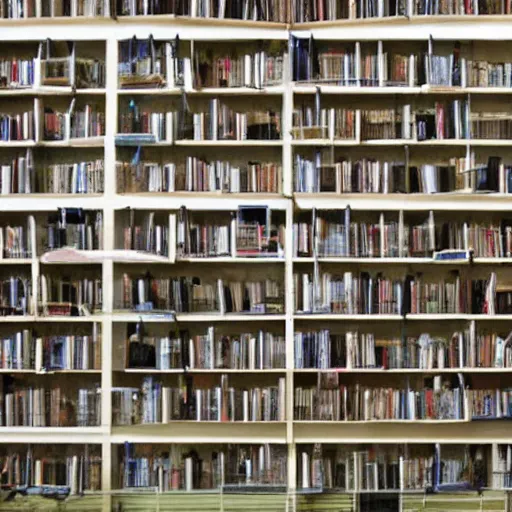 Image similar to a prison made out of books