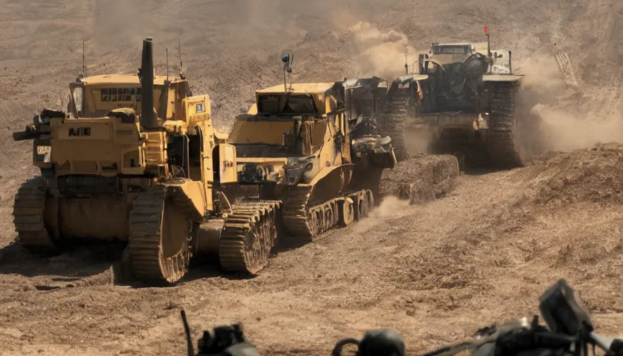 Image similar to big budget movie about the killdozer