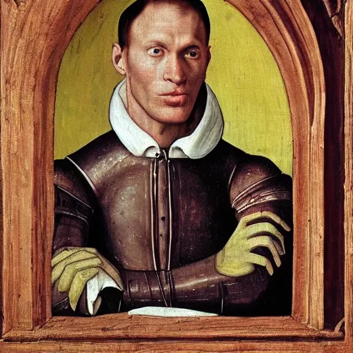 Image similar to A 15th century medieval renaissance oil painting of Jerma985, portrait of Jerma985, grainy, realistic, very realistic, hyperrealistic, highly detailed, very detailed, extremely detailed, very neat, very epic, very cool, detailed, trending on artstation