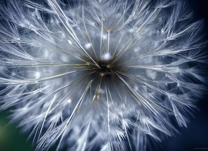 Image similar to crystal dandelion extreme close - up, unreal engine, 4 k wallpaper