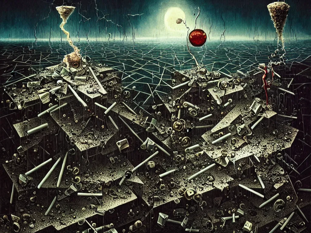 Image similar to highly detailed photo of dissolution of life, trending on deviantart, neo surrealism, sharp focus, a lot of little details, octane, masterpiece, art by max ernst