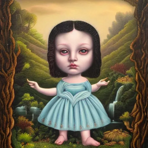 Prompt: a portrait of a god in a scenic environment by mark ryden