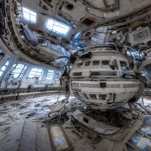 Image similar to abandoned space station
