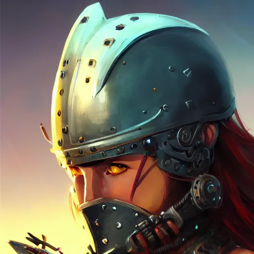 Image similar to cyberpunk viking helmet mask warrior goddess robot ninja fantasy, art gta 5 cover, official fanart behance hd artstation by jesper ejsing, by rhads, makoto shinkai and lois van baarle, ilya kuvshinov, ossdraws