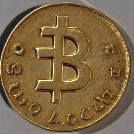 Image similar to antique Bitcoin coin from roman empire photo