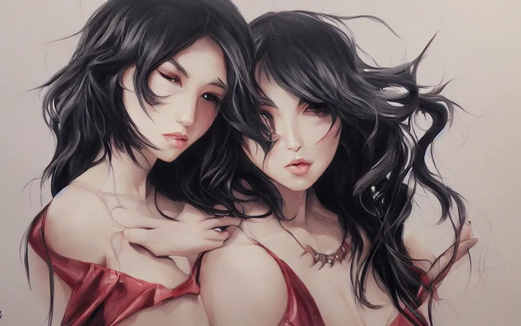 Image similar to a beautiful painting representative of the art style of artgerm