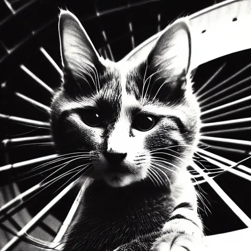 Prompt: !!!! cat!!!!, ( ferris wheel ), feline, award winning photo