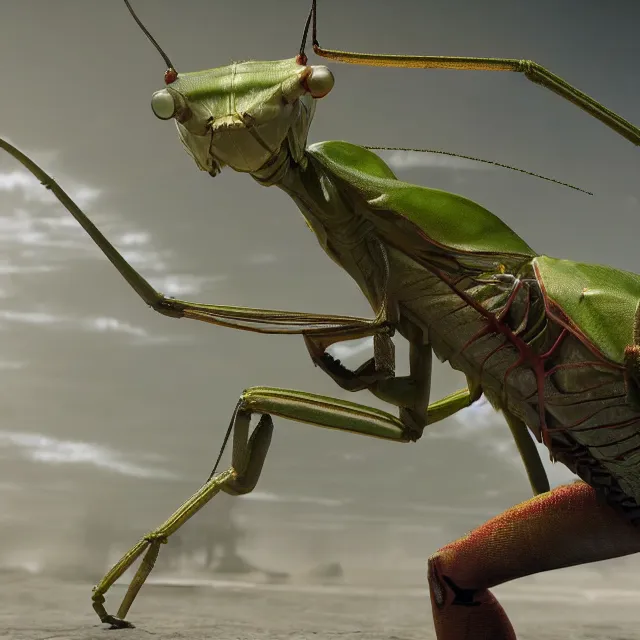 Prompt: praying mantis in mortal kombat, fighter, 3 d videogame render, 4 k
