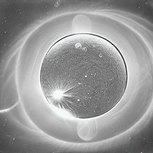 Image similar to fifty circles around the sun, vintage photo