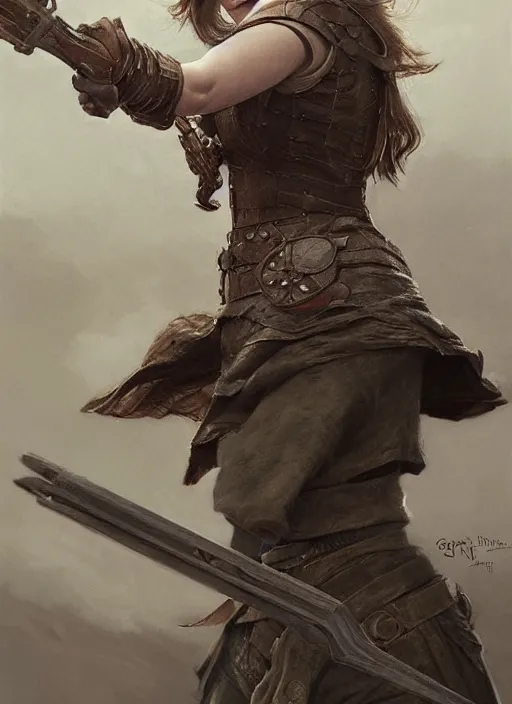 Image similar to angry Maisie Williams leading the charge as a ruggedly muscled handsome heroine, intricate, elegant, highly detailed, centered, digital painting, artstation, concept art, smooth, sharp focus, illustration, artgerm, donato giancola, Joseph Christian Leyendecker, WLOP, Artgerm