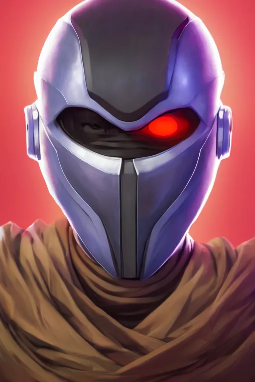 Image similar to epic mask helmet robot ninja portrait stylized as fornite style game design fanart by concept artist gervasio canda, behance hd by jesper ejsing, by rhads, makoto shinkai and lois van baarle, ilya kuvshinov, rossdraws global illumination radiating a glowing aura global illumination ray tracing hdr render in unreal engine 5