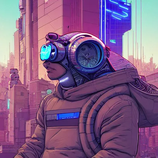 Image similar to A cyberpunk hamster cyborg on the street of a cyberpunk city art by Josan Gonzalez, sci-fi, highly detailed, digital painting, artstation, smooth, sharp focus, illustration, concept art by Josan Gonzalez and James Gurney and Mœbius