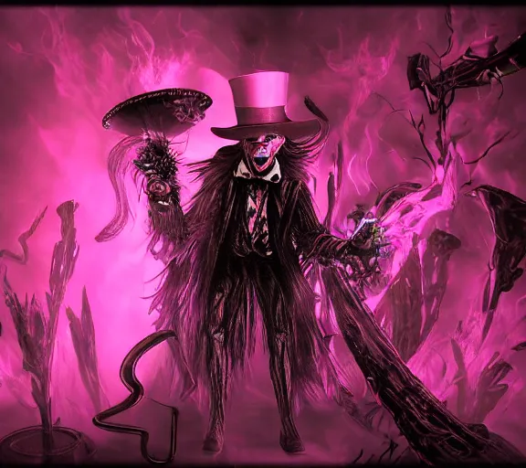 Prompt: grim-hatter, octane nightmare, deviantart hell, vcr footage, deep acid metal colors H 576