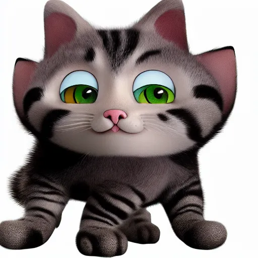 Image similar to dreamworks animation cute cartoon cat