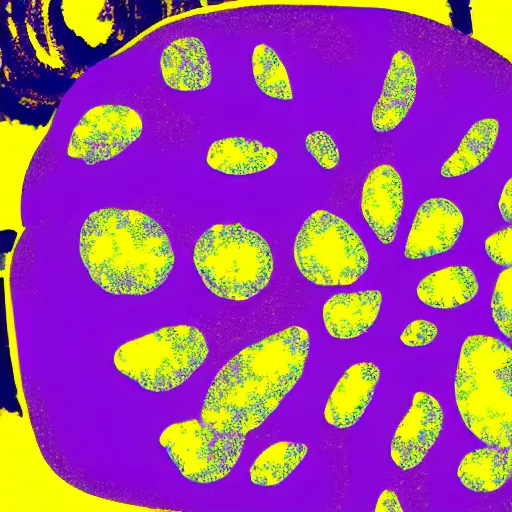 Image similar to vaporwave violet potato with yellow background