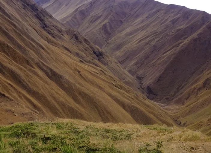 Prompt: beautiful Peruvian Andean landscape