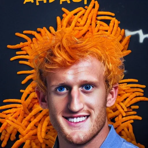 Prompt: logan paul as a cheeto,