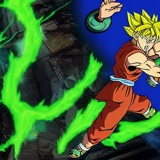 Prompt: shaggy rogers(as the legendary super saiyan) powering up to beyond 100% power in the style of akira toriyama detailed High Resolution HD 8k