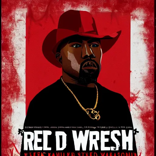 Image similar to kanye west in stephen bliss illustration red dead redemption 2 artwork of kanye west, in the style of red dead redemption 2 loading screen, by stephen bliss