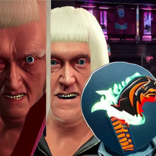 Image similar to jimmy savile as mortal kombat 1 1 game character boss, unreal engine, realistic,