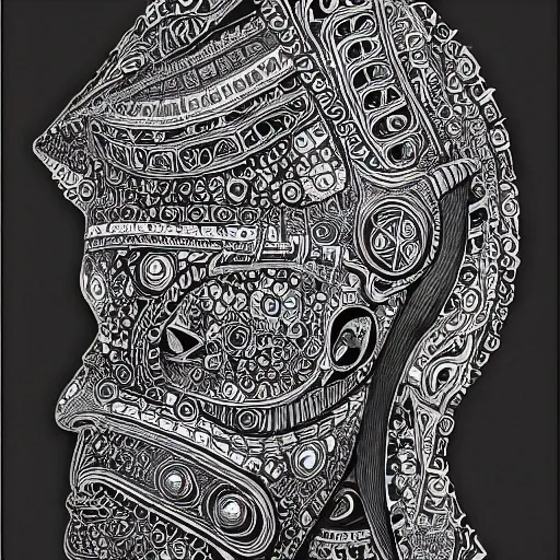 Image similar to elizer yudkowsky, black ink on paper, trending on artstation, beautiful, intricate, detailed