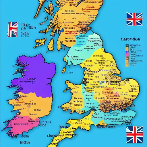 Image similar to the map of uk in 2 0 2 2 but scotland got independence make the lines right