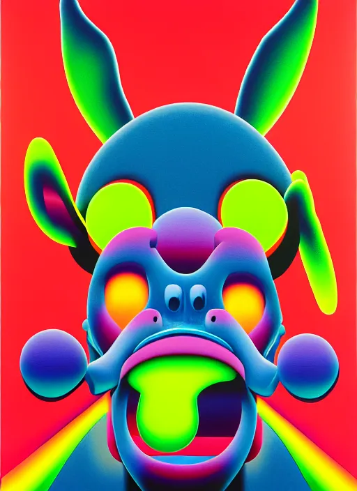 Image similar to zombie donkey by shusei nagaoka, kaws, david rudnick, airbrush on canvas, pastell colours, cell shaded, 8 k