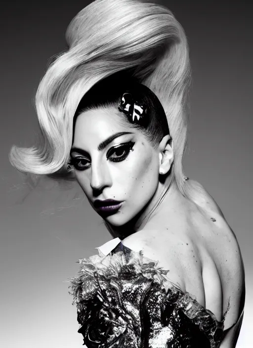 Image similar to lady gaga by nick knight, born this way, born this way album, red weapon 8 k s 3 5, cooke anamorphic / i lenses, highly detailed, cinematic lighting