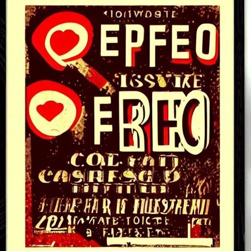 Prompt: vintage espresso poster from a rustic Italian cafe, no text