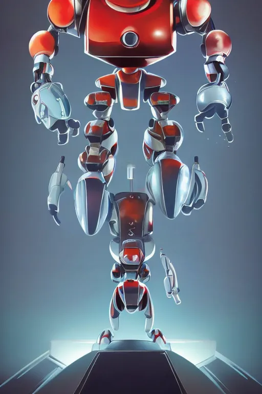 Image similar to metabots medabots medarotto medarot robot minimalist comics, behance hd by jesper ejsing, by rhads, makoto shinkai and lois van baarle, ilya kuvshinov, rossdraws global illumination ray tracing hdr radiating a glowing aura