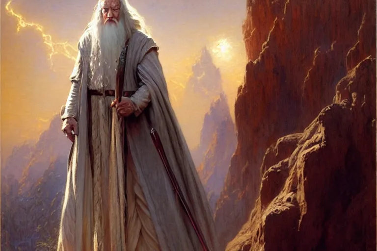 Image similar to gandalf in the marvel cinematic universe, character design, painting by gaston bussiere, craig mullins, j. c. leyendecker,