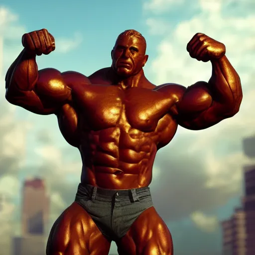 Image similar to statue muscle, chrome, reflect, 8 k uhd, unreal engine, octane render in the artstyle of finnian macmanus, john park and greg rutkowski