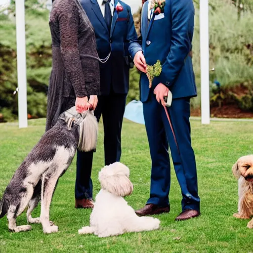 Image similar to markiplyer marries his dog pet shop ceremony