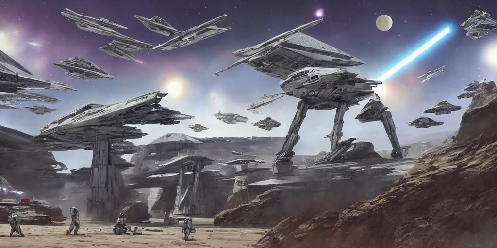 Prompt: star wars composition idea concept art