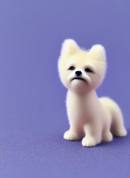 Image similar to 80mm resin detailed miniature of cute fluffy dog, Product Introduction Photos, 4K, Full body, simple background