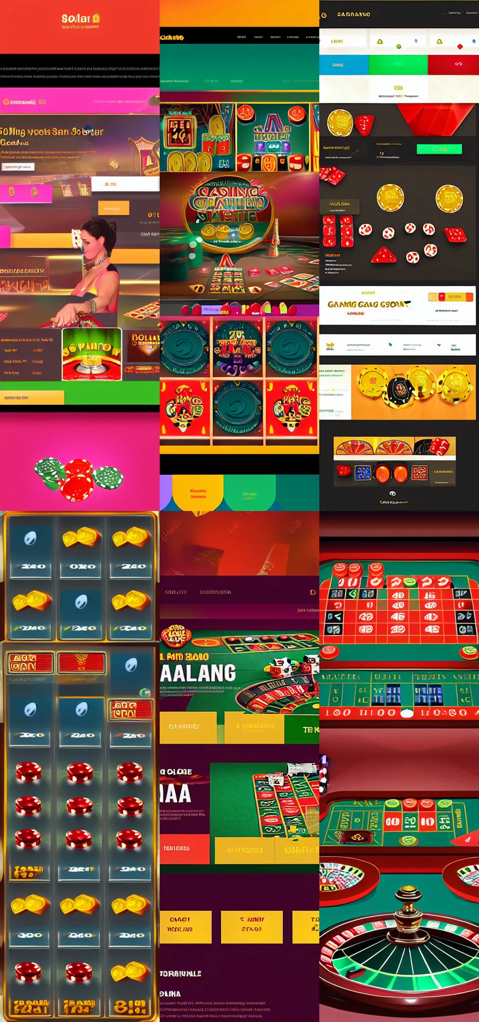 Prompt: material design gambling casino solana color scheme