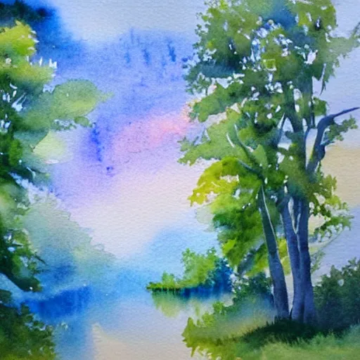 Image similar to watercolor painting landscape