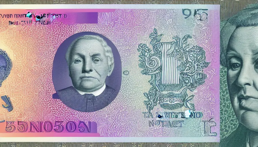 Image similar to concept design of british £ 5 0 note for the year 2 0 3 3