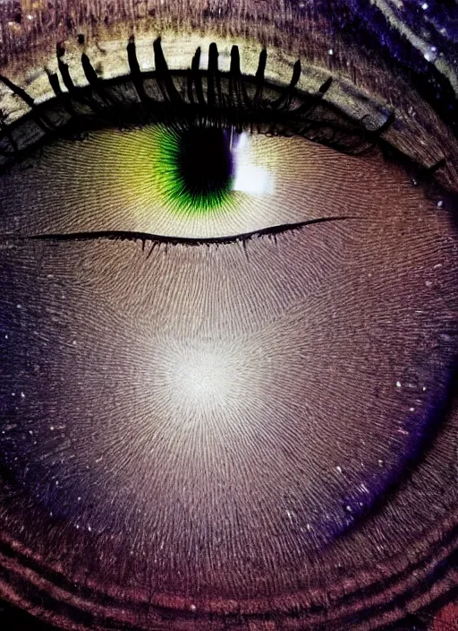 Image similar to portrait of a stunningly beautiful eye, multiplied to infinity